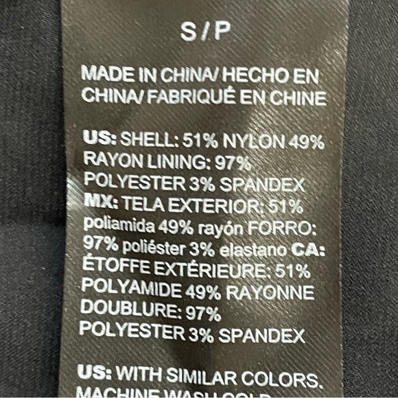 WHBM | Black Flocked Soft Dot Blouson Dress New - Picture 9 of 10